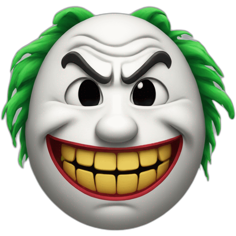 Disgusting joker head emoji