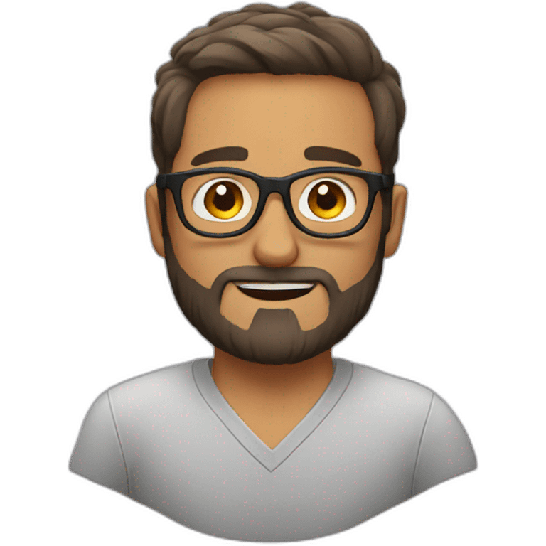 GUY WITH BEARD AND GLASSES emoji