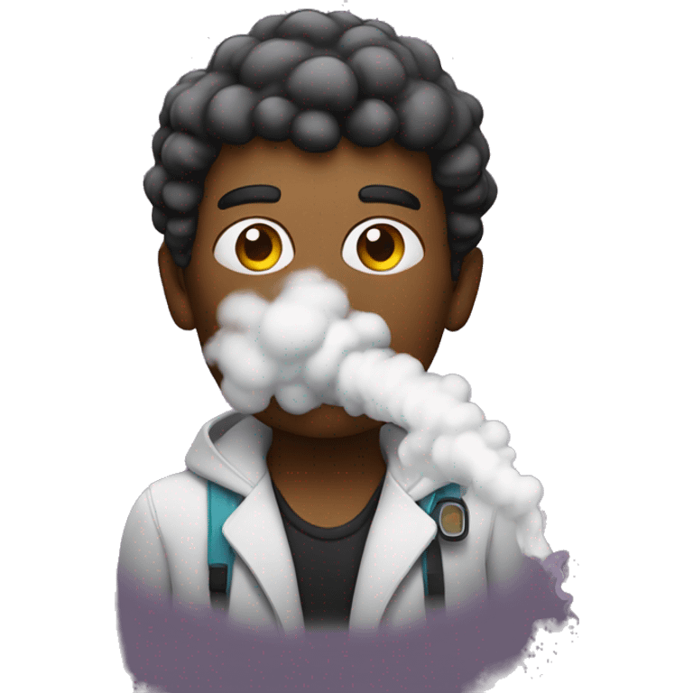 a person with a vape emoji