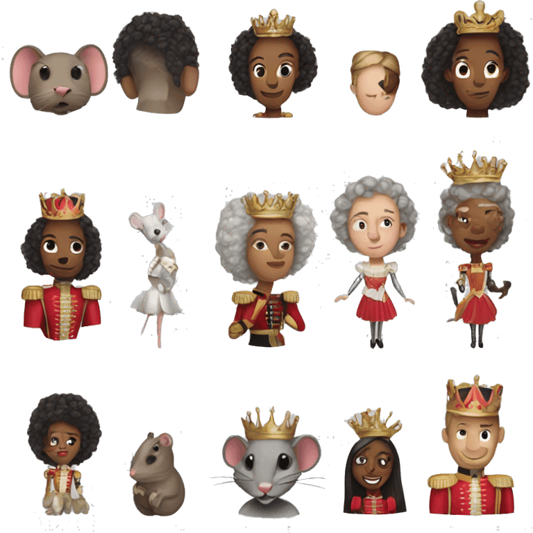 Nutcracker and Rat queen emoji