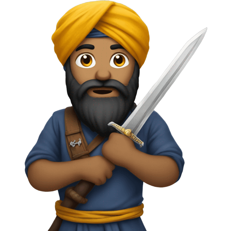 A sikh with sword emoji