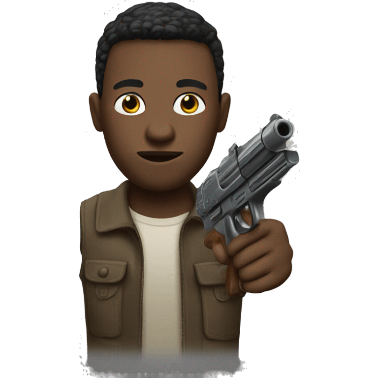 guy using a toy realistic gun emoji