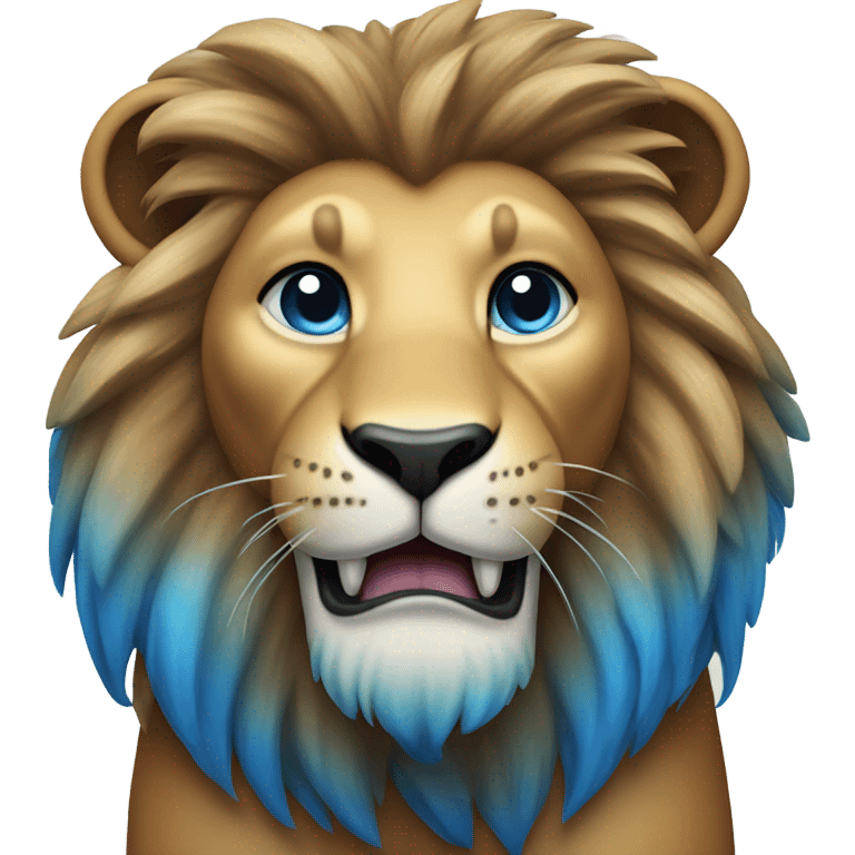 Lion blue kool aid emoji