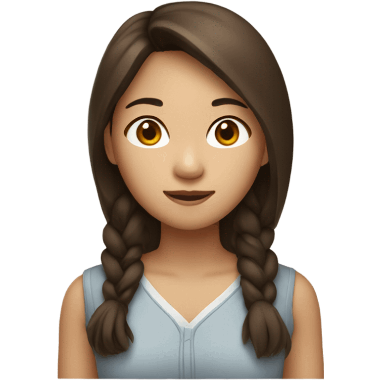 asian western girl with brown higlighgt hair emoji