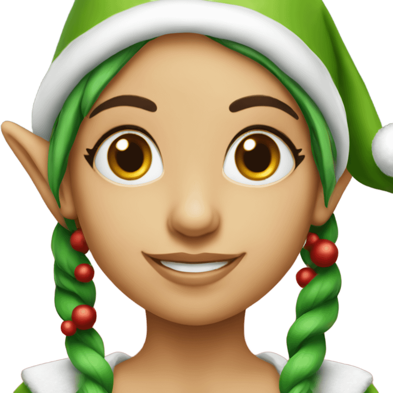 Christmas girl elf emoji