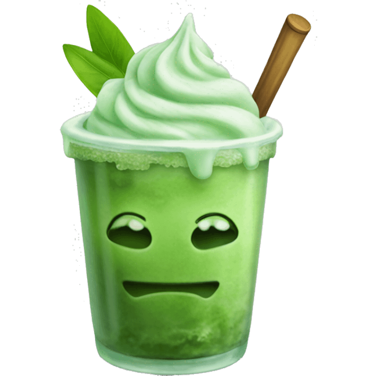 Iced matcha emoji