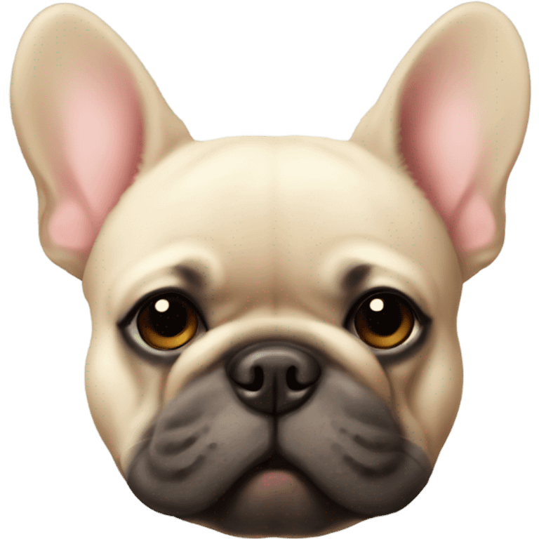 Fluffy French bulldog emoji