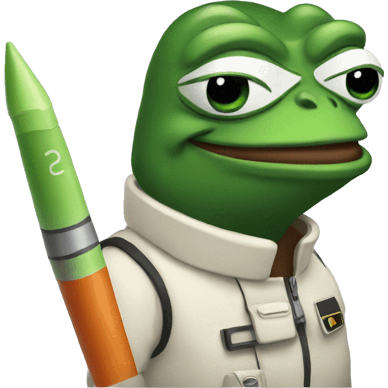 pepe with rocket  emoji