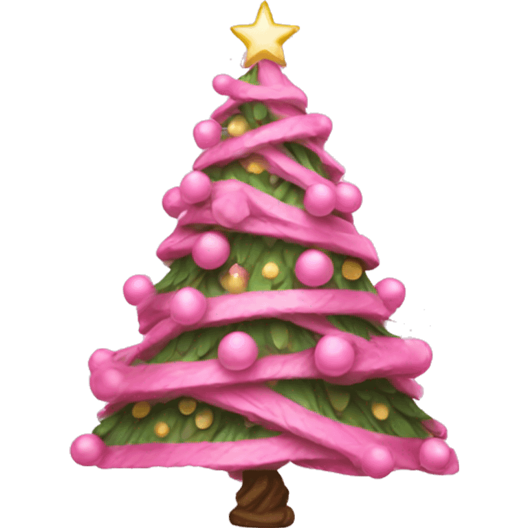 pink christmas tree emoji