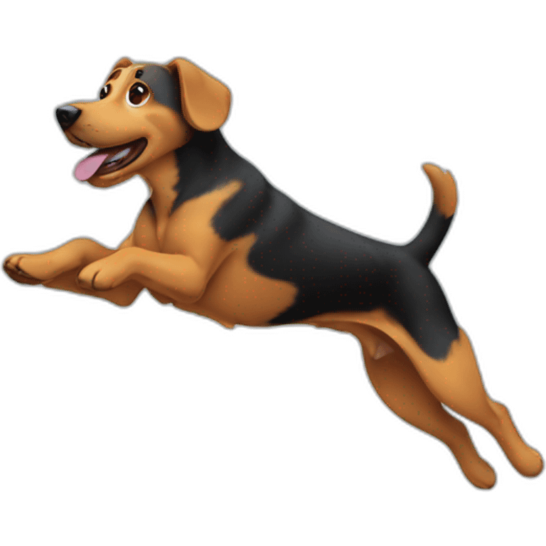 Dog jump emoji