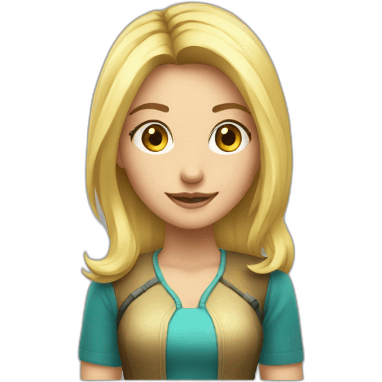 blond gaming girl emoji