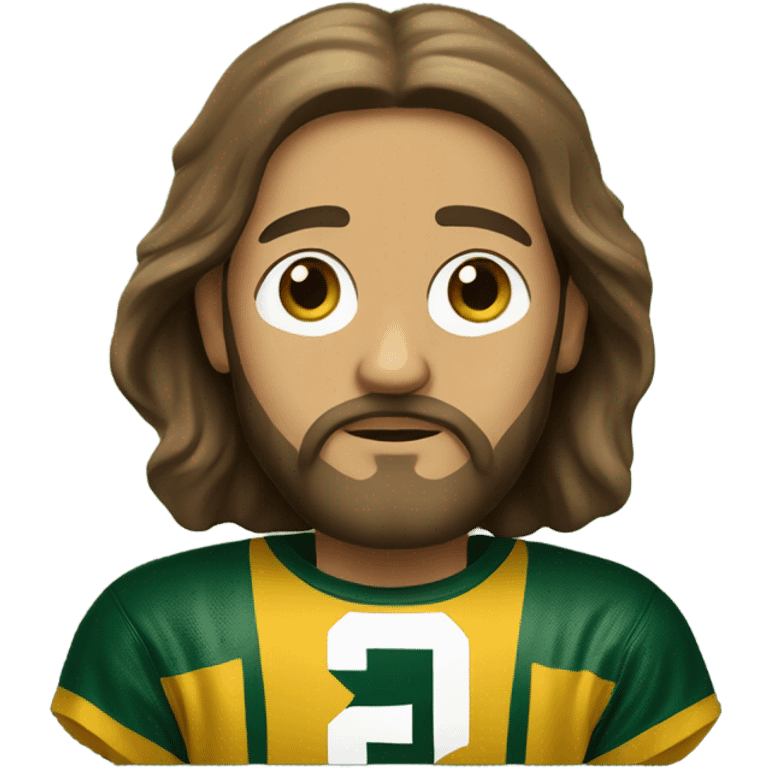 Jesus in packers jersey emoji