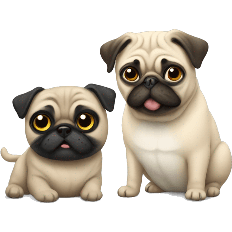 Pug and cat emoji