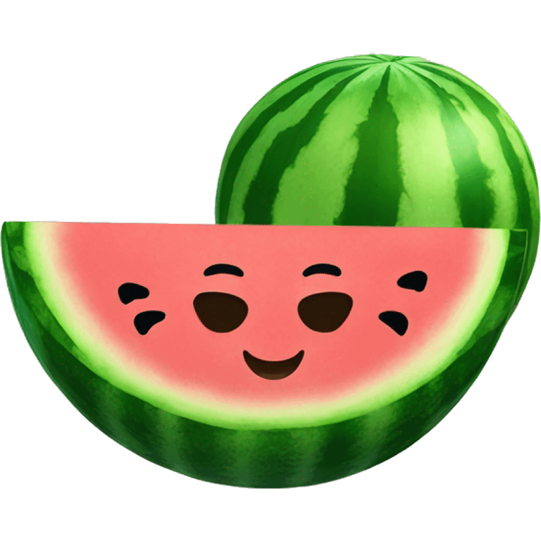 watermelon with sunglassess emoji