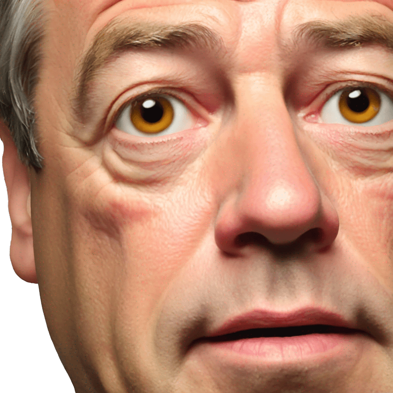 Nigel Farage side profile Pog expression emoji