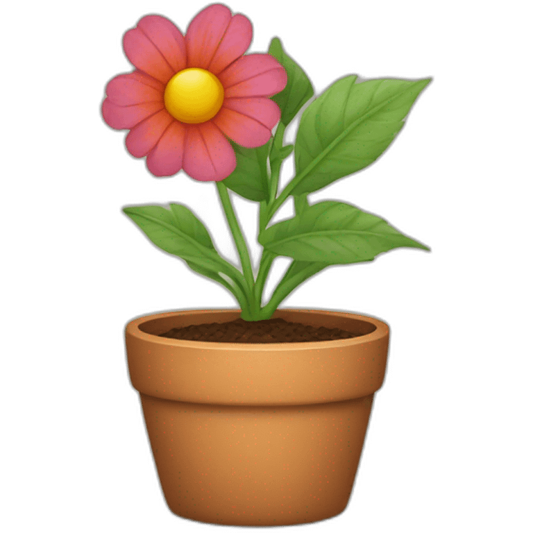 A pot, a flower emoji