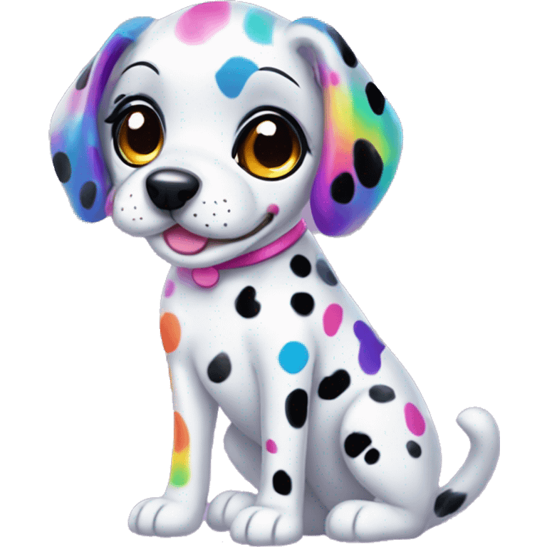 lisa frank rainbow dalmatian puppy emoji