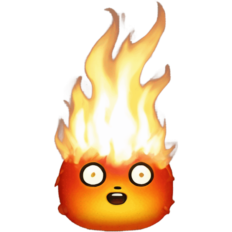 calcifer from studio ghibli kawaii emoji