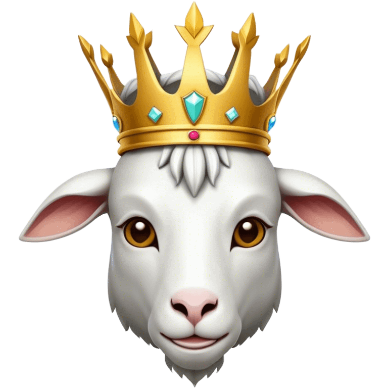 Cybrog Goat w/ a kings crown on emoji