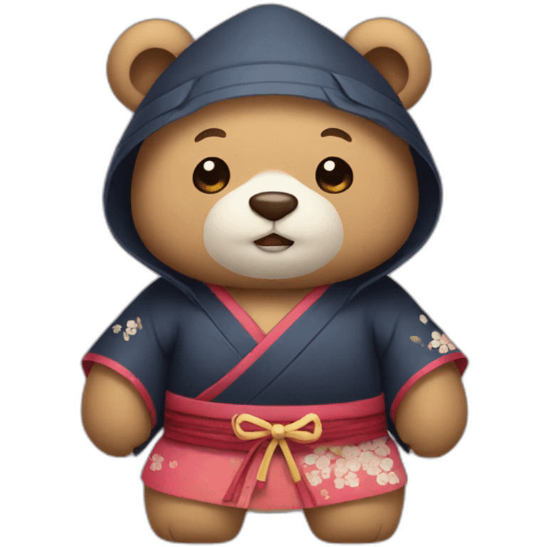 bear wearing japanese outfit emoji