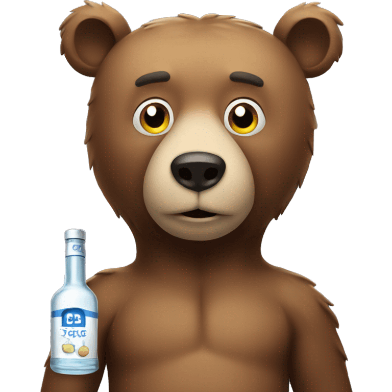 bear with vodka emoji