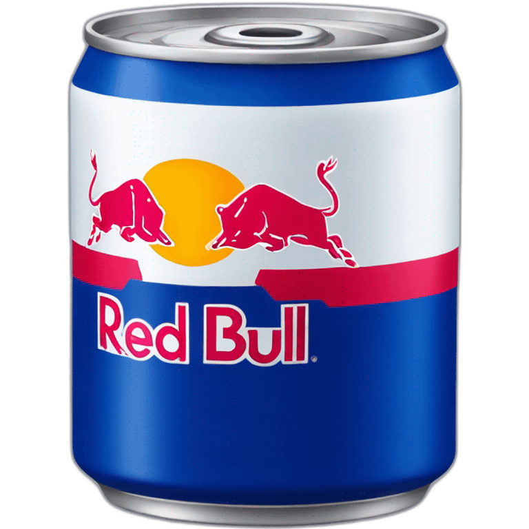 Red bull can blue and white emoji