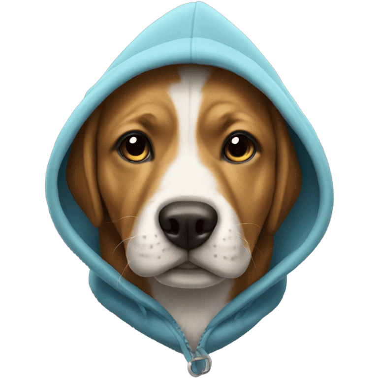 Dog wearing a hoodie emoji