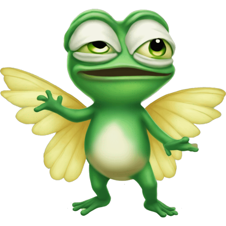 pepe the frog in fairy wings  emoji