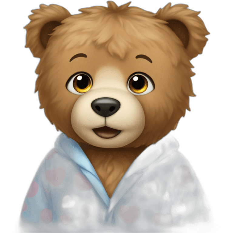 Teddy bear in pijamas emoji