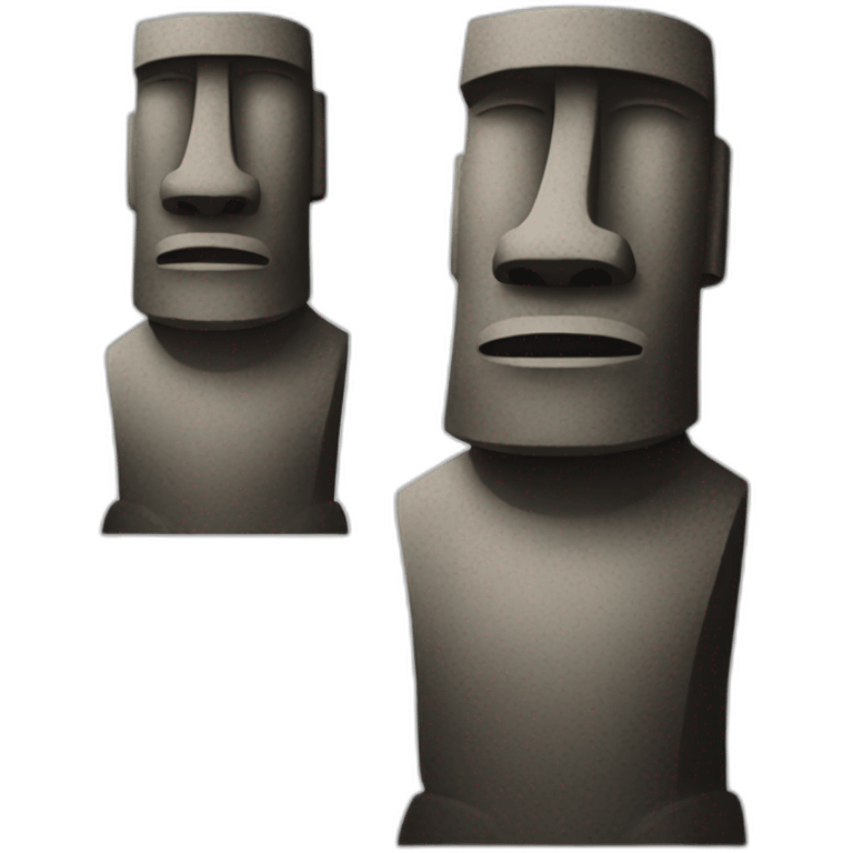 moai statue respect pose emoji