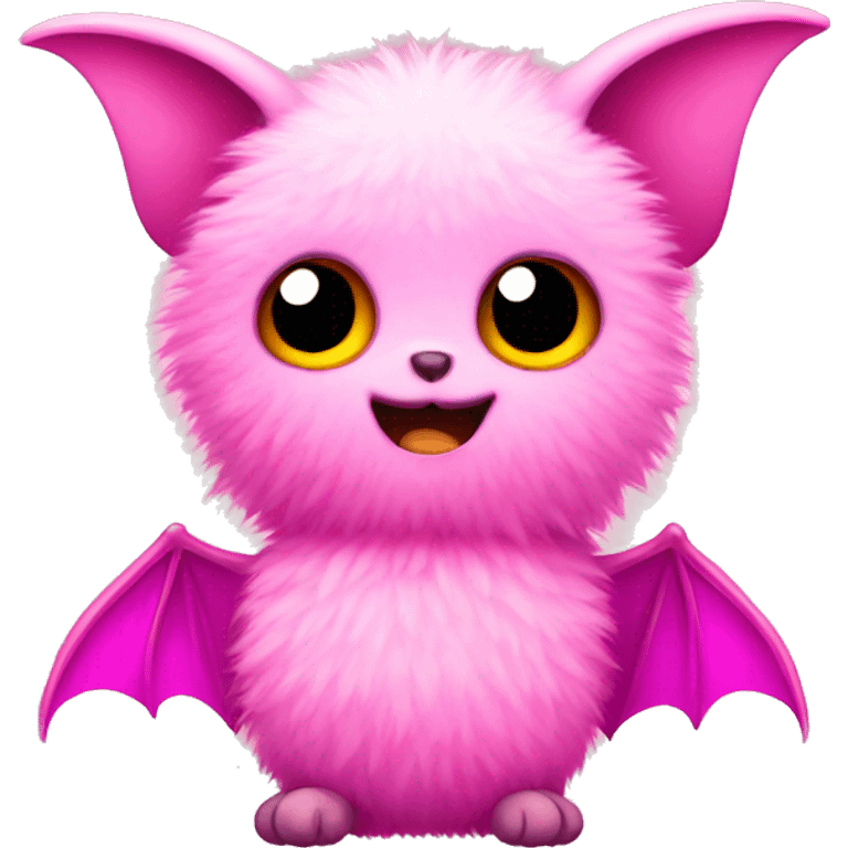 pink fluffy bat emoji