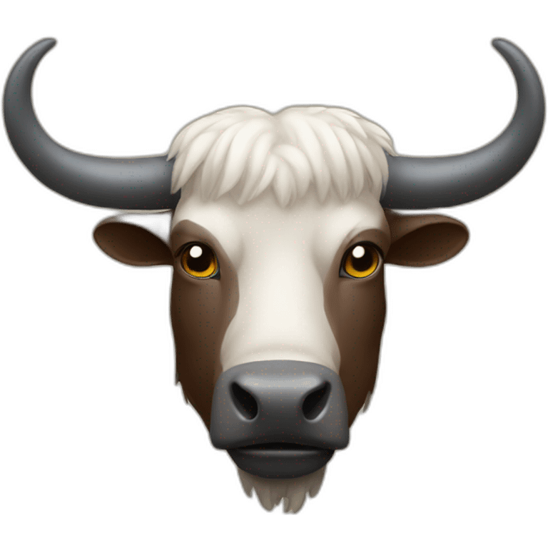 bird with buffalo head and horns emoji