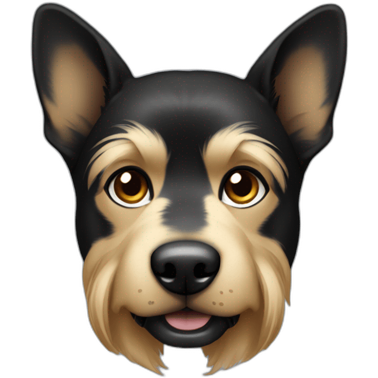 black breed dog with blonde highlights emoji