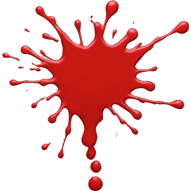 Red paint splash emoji