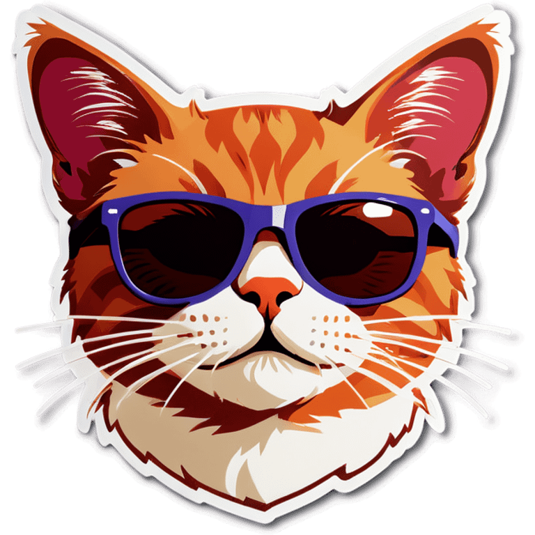 Cat with sunglasses emoji