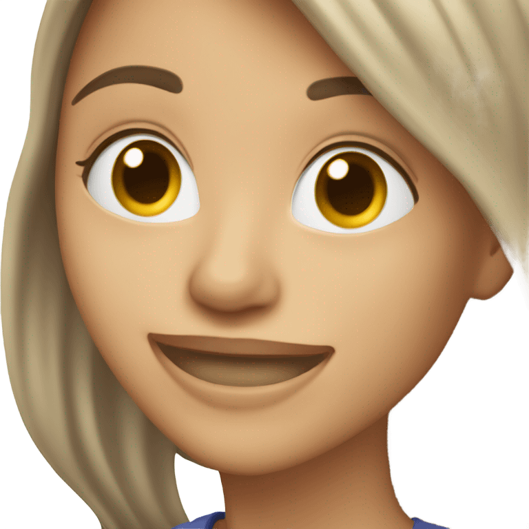 Crea una mujer tirando besos emoji