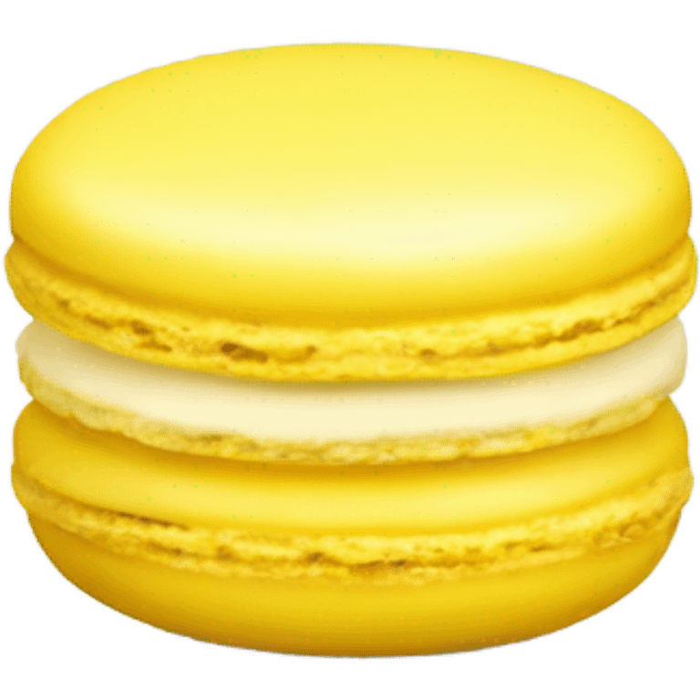 one yellow macaron  emoji