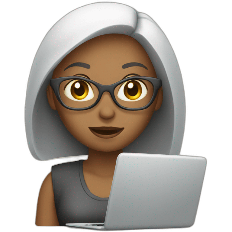 Woman and laptop emoji