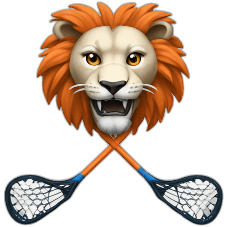 lacrosse lionness with amsterdam logo emoji