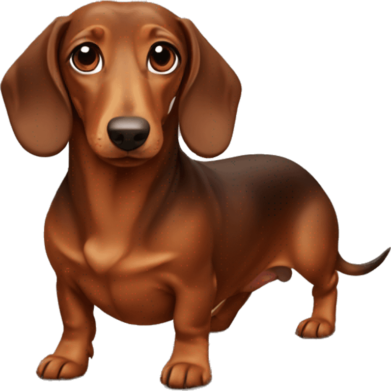 Brown dachshund emoji