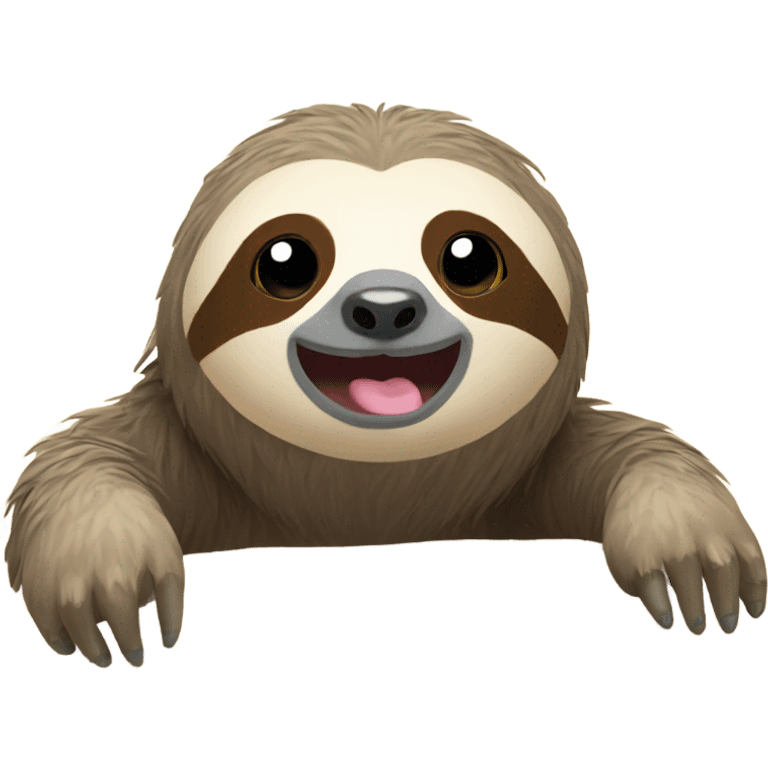 Sloth on the beach  emoji