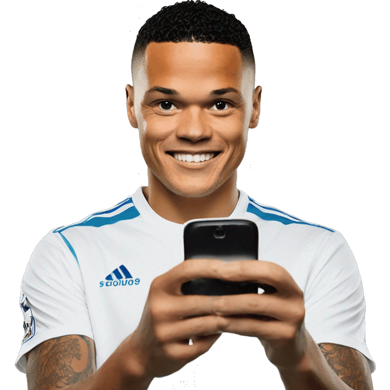 Jermaine Jenas sending a photo by text emoji