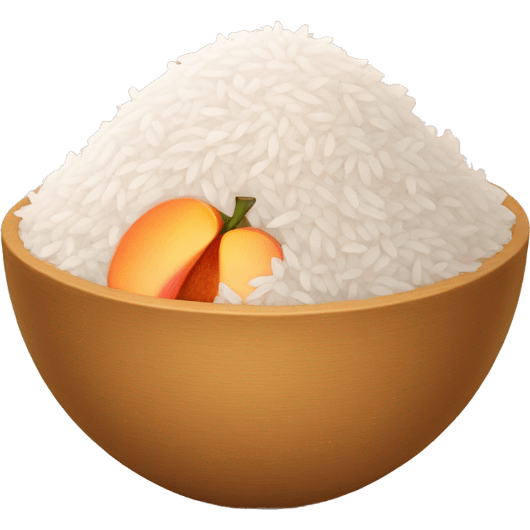 Rice with peach emoji