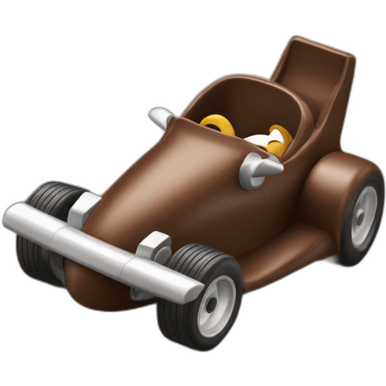 a chocolate racing car emoji