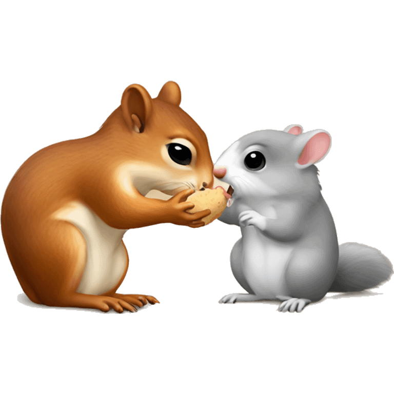 squirrel kissing a hamster emoji