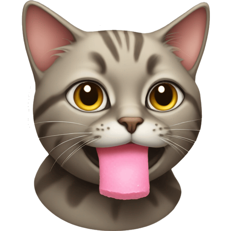 cat with sherbet emoji