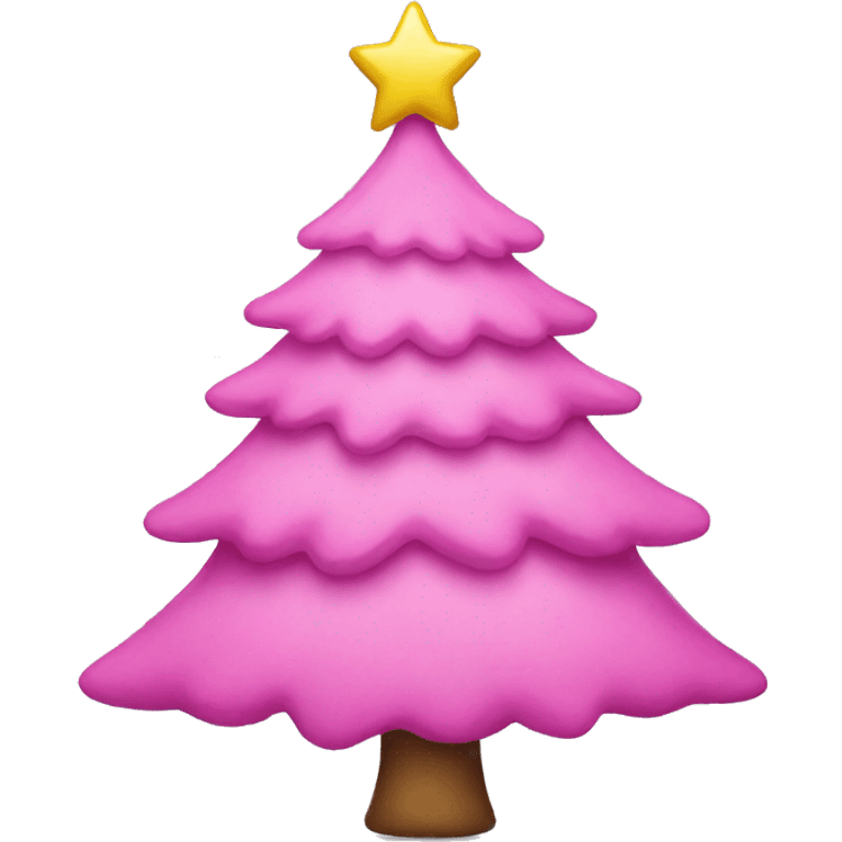 Pink Christmas tree emoji