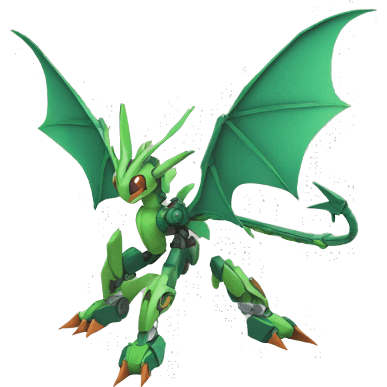 Mechanical Flygon-Scyther-Charizard-Medabot-Mecha full body emoji