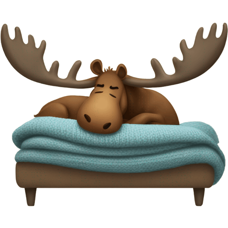 Moose sleeping with a sweater on emoji