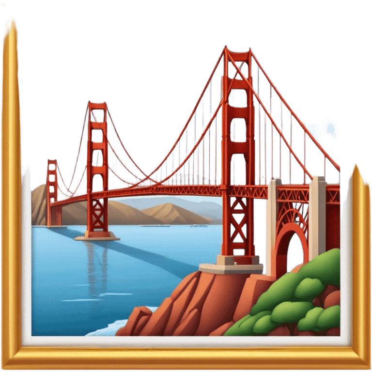 Cinematic Realistic Golden Gate Bridge Emoji emoji